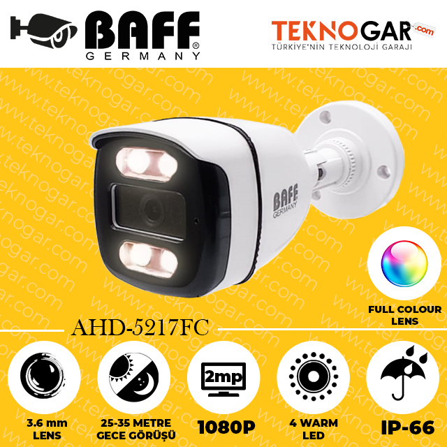 BAFF AHD-5217FC 3.6mm 2MP 4 WARM LED