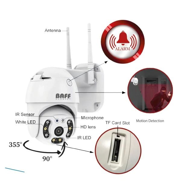 BAFF SMART-6208 WİFİ-SPEED DOME KAMERA TUYA SMART