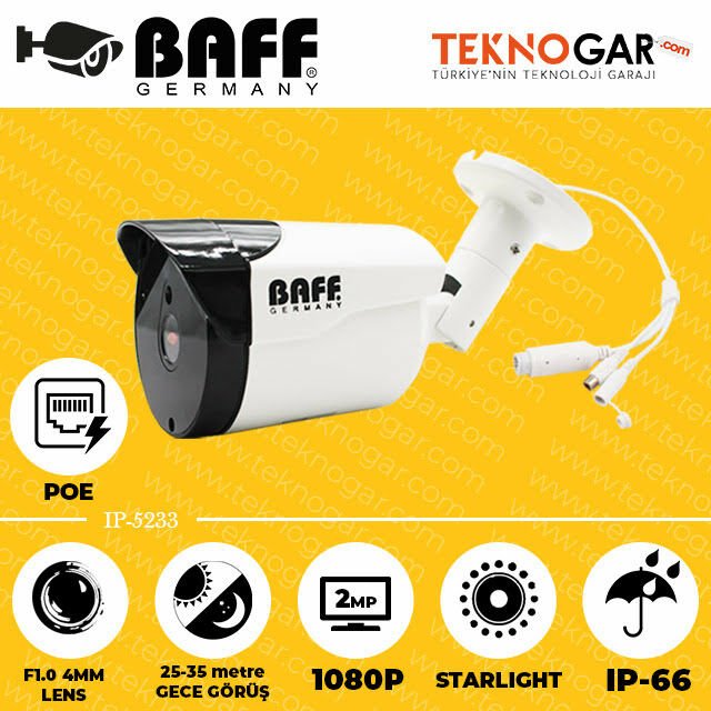 BAFF IP-5233 4mm 2MP SONY STARLIGHT POE