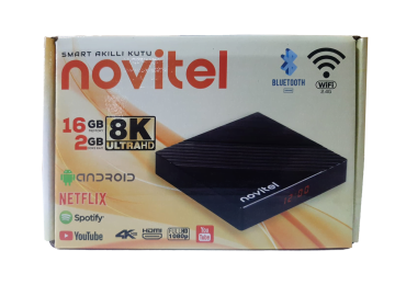 RIOSAT NOVITEL MİNİ 16GB HDD 2GB RAM 8K-4K NETFLIX TV BOX (ANDROID 9.0)