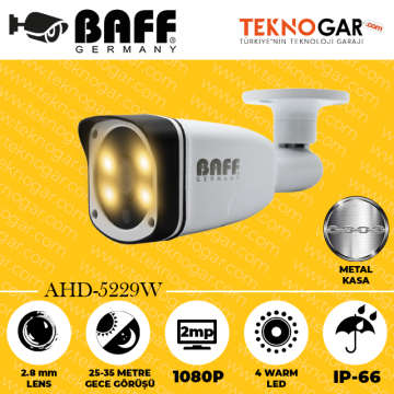 BAFF AHD-5229W 2.8mm 2MP 4 WARM LED