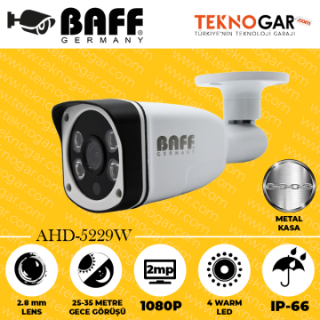 BAFF AHD-5229W 2.8mm 2MP 4 WARM LED