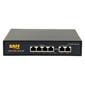BAFF POE-042 AI 4 PORT POE SWITCH (2025 SERİSİ)