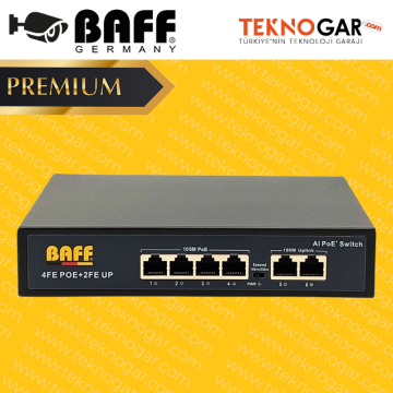 BAFF POE-042 AI 4 PORT POE SWITCH (2025 SERİSİ)