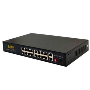 BAFF POE-162 AI POE SWITCH 16 PORT FİBER GIGABIT (2025 SERİSİ)