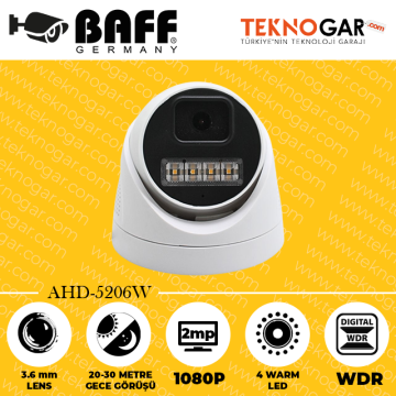 BAFF AHD-5206W 3.6mm 2MP 4 WARM LED
