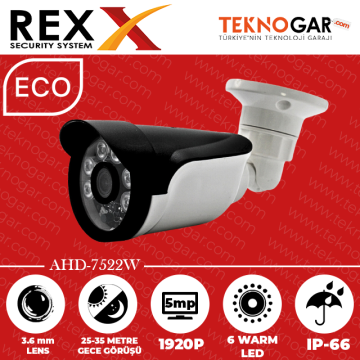 REX AHD-7522W 3.6mm 5MP 6 WARM LED