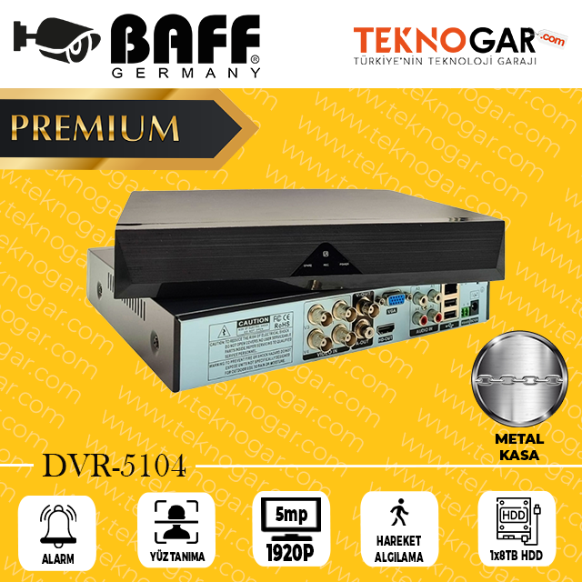 BAFF DVR 5104 4CH 5MP XMEYE H265 (2025 SERİSİ)