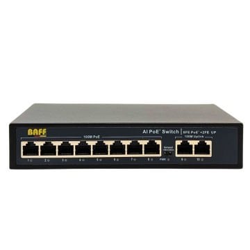 BAFF POE-082 AI 8 PORT POE SWITCH (2025 SERİSİ)
