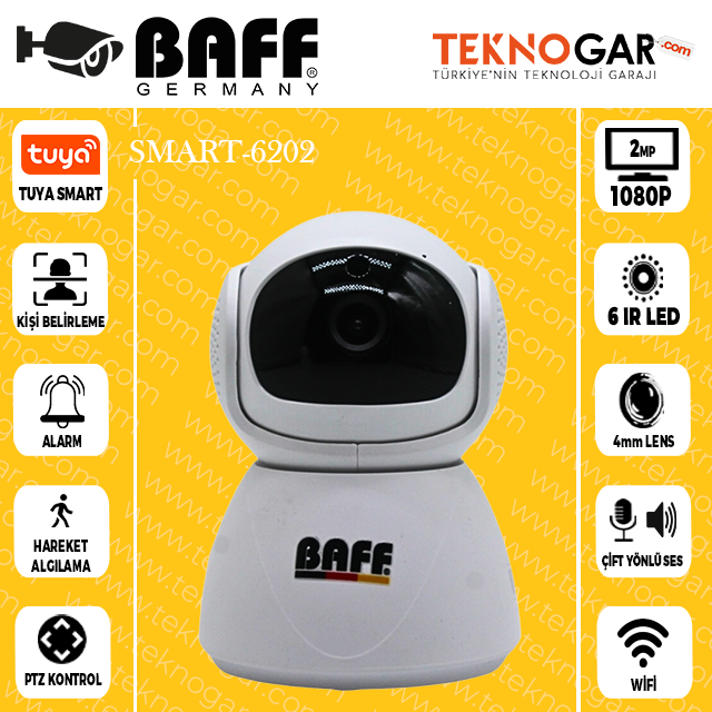 BAFF SMART-6202 KAMERA TUYA SMART (MİKROFONLU)