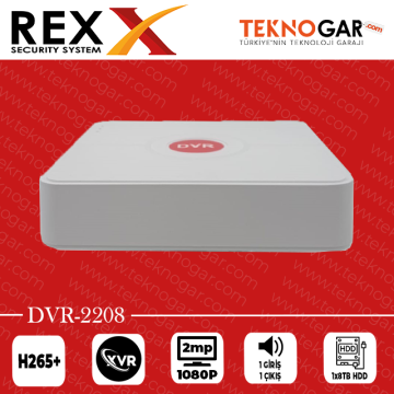 REX DVR-2208 8CH 2MP XVR HYBRID