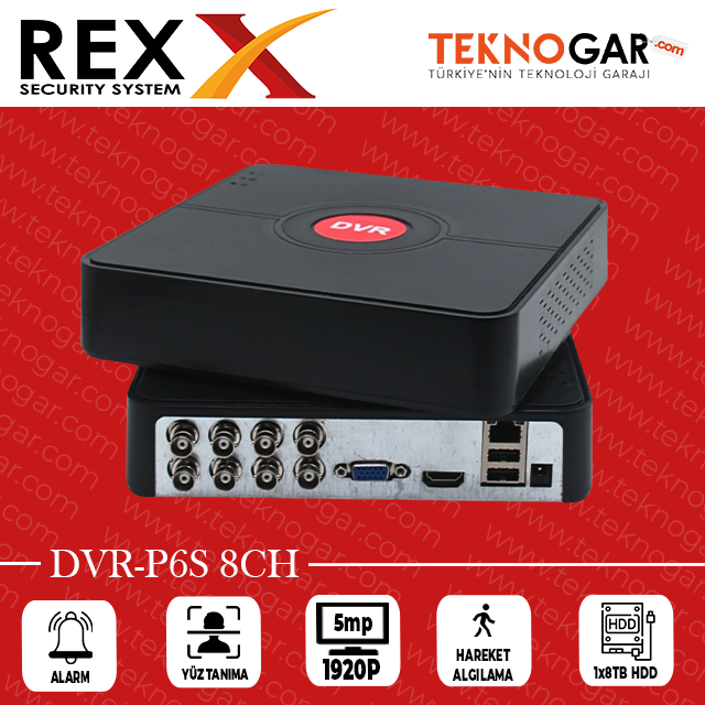 REX DVR-P6S 8CH 5MP H265