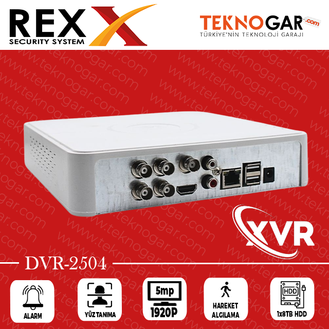 REX DVR-2504 4CH 5MP XVR H265