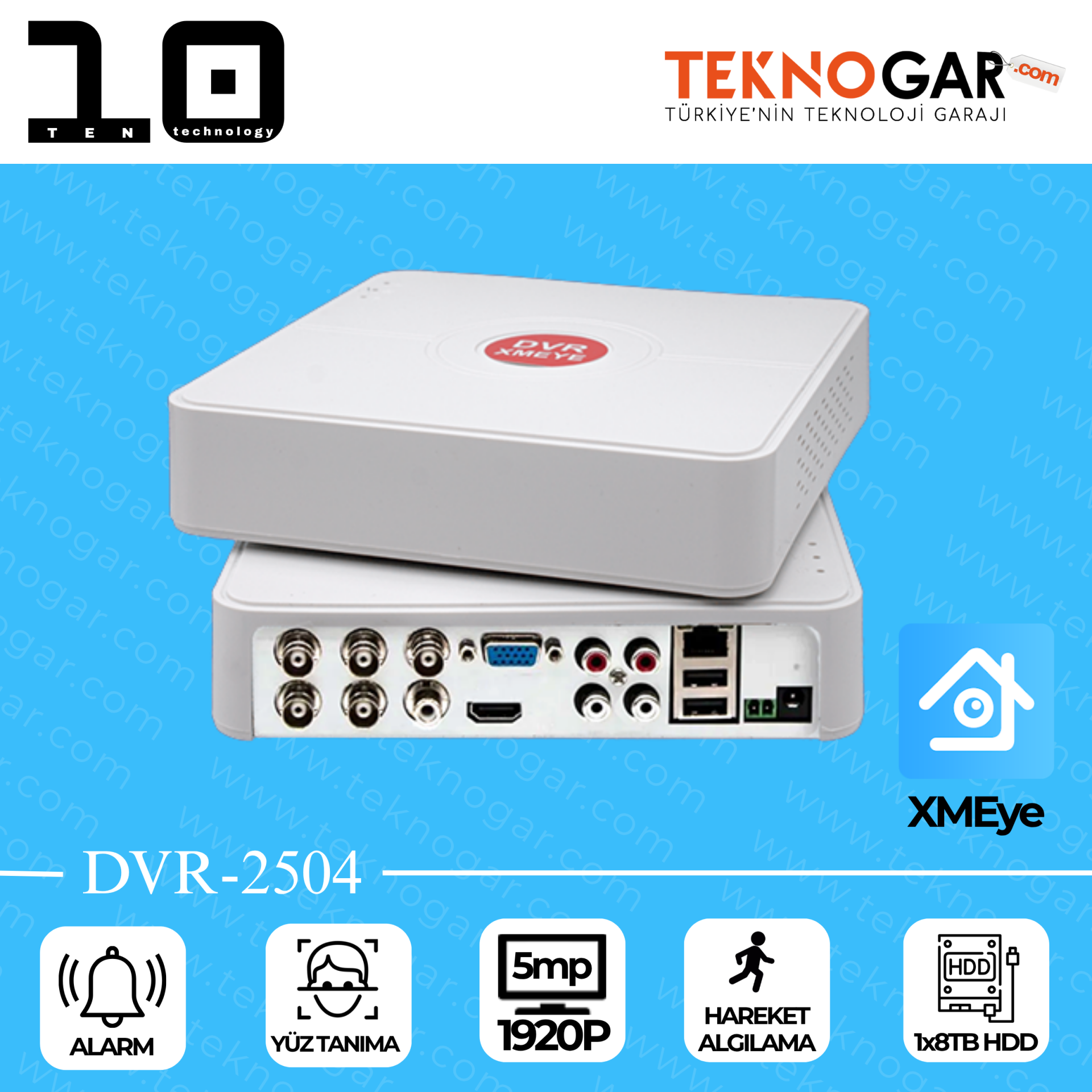 TEN DVR-2504 4CH 5MP XMEYE H265