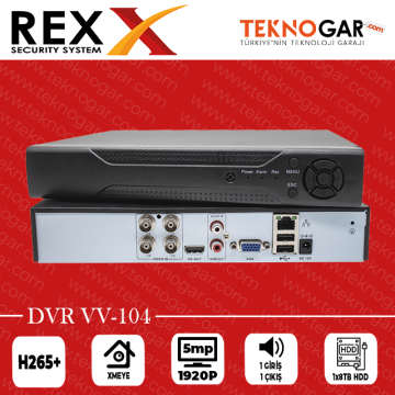 REX DVR VV-104 4CH 5MP XMEYE VİDEO OUT