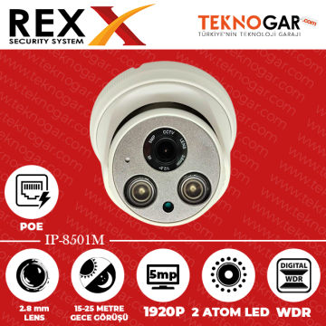 REX IP-8501M 2.8mm 5MP 2 ATOM LED (MİKROFONLU)