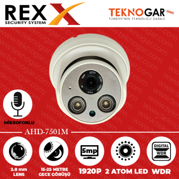 REX AHD-7501M 2.8mm 5MP 2 ATOM LED (MİKROFONLU)