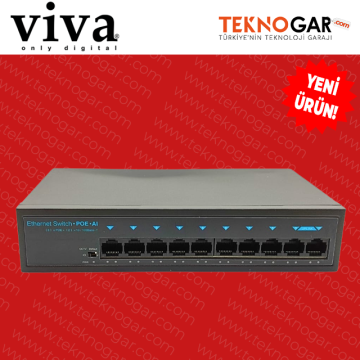 VIVA POE-128 8 PORT POE SWITCH