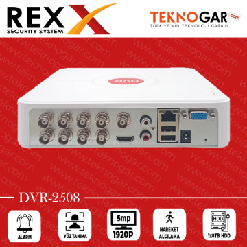 REX DVR-2508 8CH 5MP XMEYE