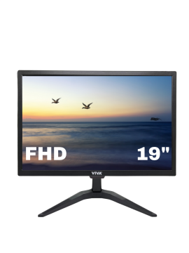 VİVA 19'' Full HD HDMI VGA Dahili Hoparlörlü LED Monitör Güvenlik Kamera Sistemleri Uyumlu
