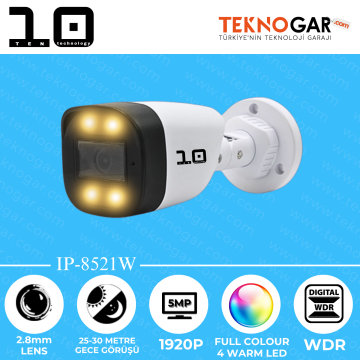 TEN IP-8521W 3.6mm 5MP 4 WARM LED POE