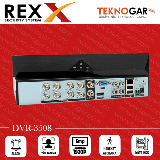 REX DVR-3508 8CH 5MP XM XMEYE