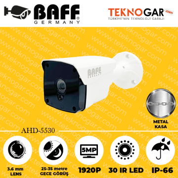 BAFF AHD-5530 3.6mm 5MP 30 IR LED