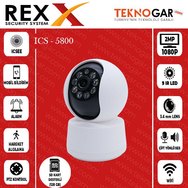 REX ICS-5800 AI WİFİ SMART KAMERA