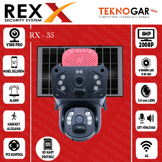 REX RX-35AI 4G SOLAR KAMERA