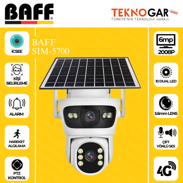 BAFF SIM-5700 AOV 4G+SOLAR ICSEE DUAL KAMERA