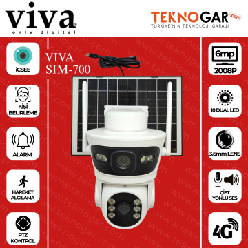 VIVA SIM-700 AOV 4G+SOLAR ICSEE DUAL KAMERA (128GB SD KART HEDİYE!)
