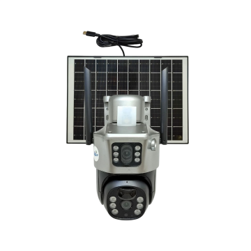 VİVA SIM-735W 6MP Solar Güvenlik Kamerası WiFi PTZ Çift Lensli Hareket Takipli Kamera
