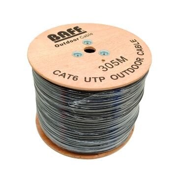 BAFF CAT6 DIŞ ORTAM KABLO 23AWG ÇİFT SARMAL 6mm 305mt
