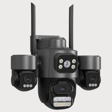 VİVA ICS-331 3MP 3 Kameralı WiFi Akıllı Güvenlik Kamerası AI Hareket Takipli PTZ ICSee Destekli