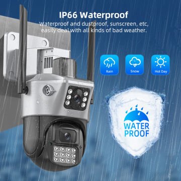 VİVA ICS-223 6MP Çift Lens WiFi Akıllı Güvenlik Kamerası AI Hareket Takipli ICSee Destekli