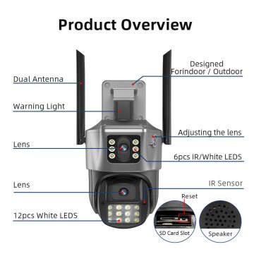 VİVA ICS-223 6MP Çift Lens WiFi Akıllı Güvenlik Kamerası AI Hareket Takipli ICSee Destekli
