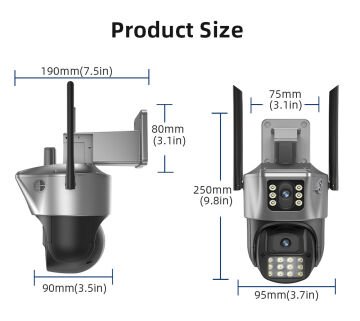 VİVA ICS-223 6MP Çift Lens WiFi Akıllı Güvenlik Kamerası AI Hareket Takipli ICSee Destekli
