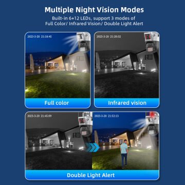VİVA ICS-223 6MP Çift Lens WiFi Akıllı Güvenlik Kamerası AI Hareket Takipli ICSee Destekli