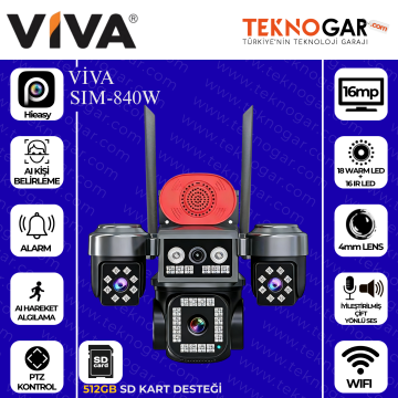 VIVA SIM-840W WİFİ 4 Kameralı Hieasy (12V)