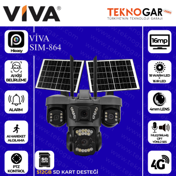 VIVA SIM-864 AOV 4G+2 SOLAR Hieasy 4 KAMERA TÜRKÇE