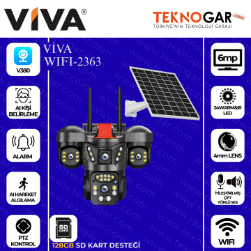 VIVA WIFI-2363 WİFİ 3 Kameralı V380PRO