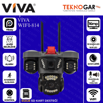 VIVA WIFI-814 WİFİ 4 Kameralı Hieasy (12V)